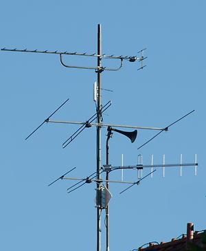 VMW-tuta som sitter på en antenn på taket